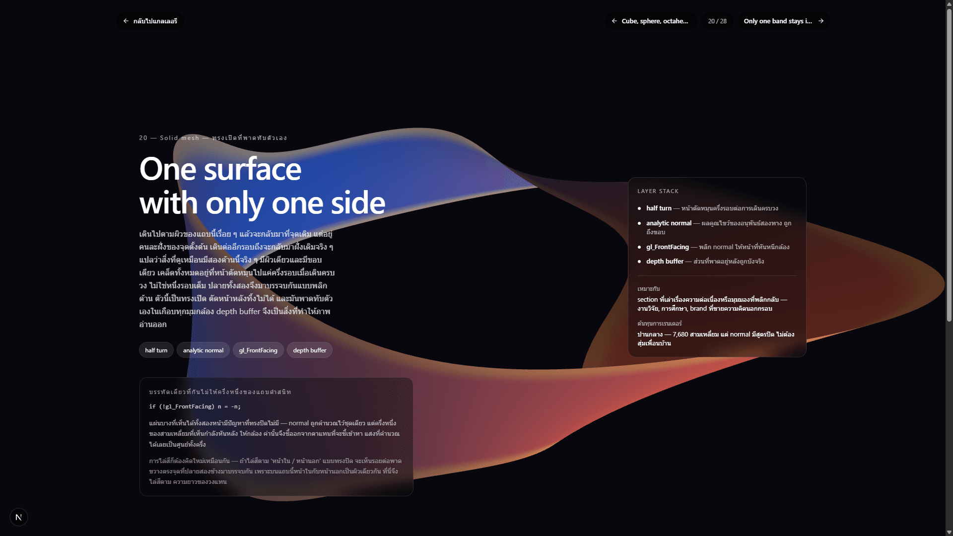 One surface with only one side